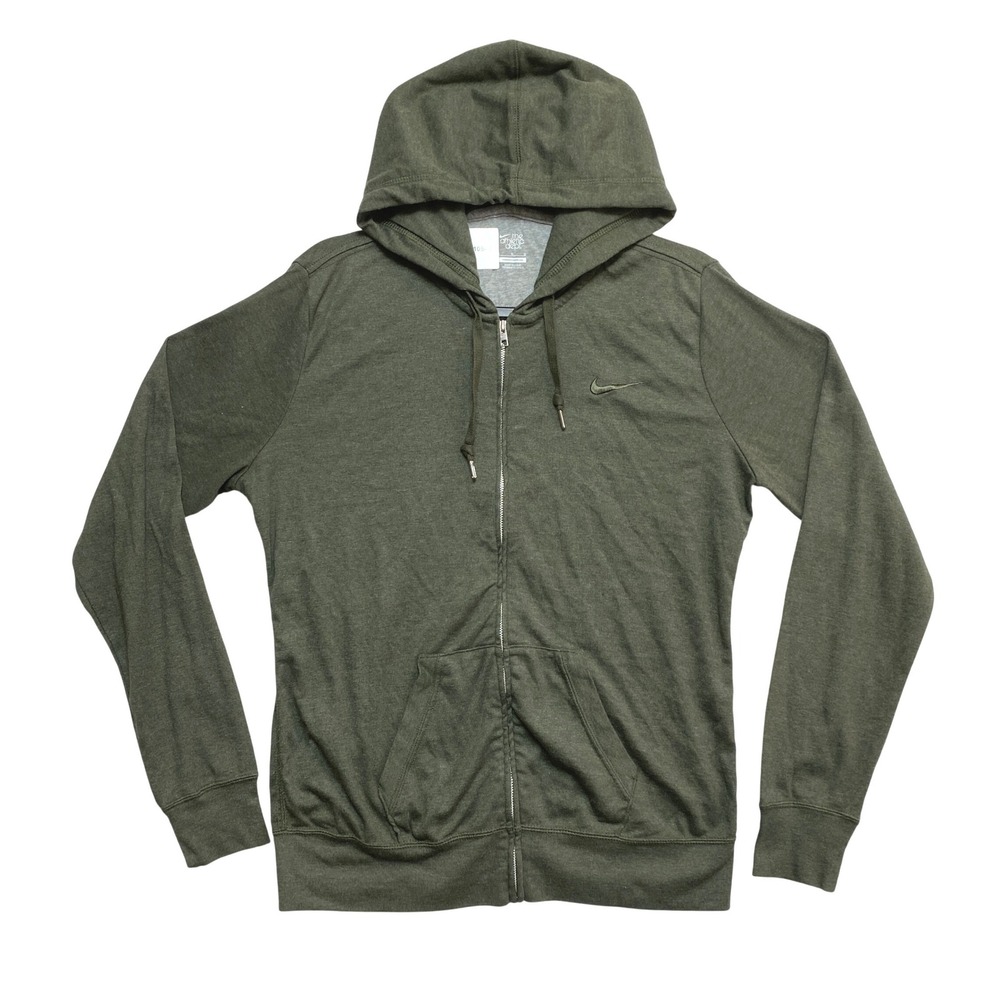 Nike Hoodie Mens Large Green Full Zip The Athletic Sweatshirt